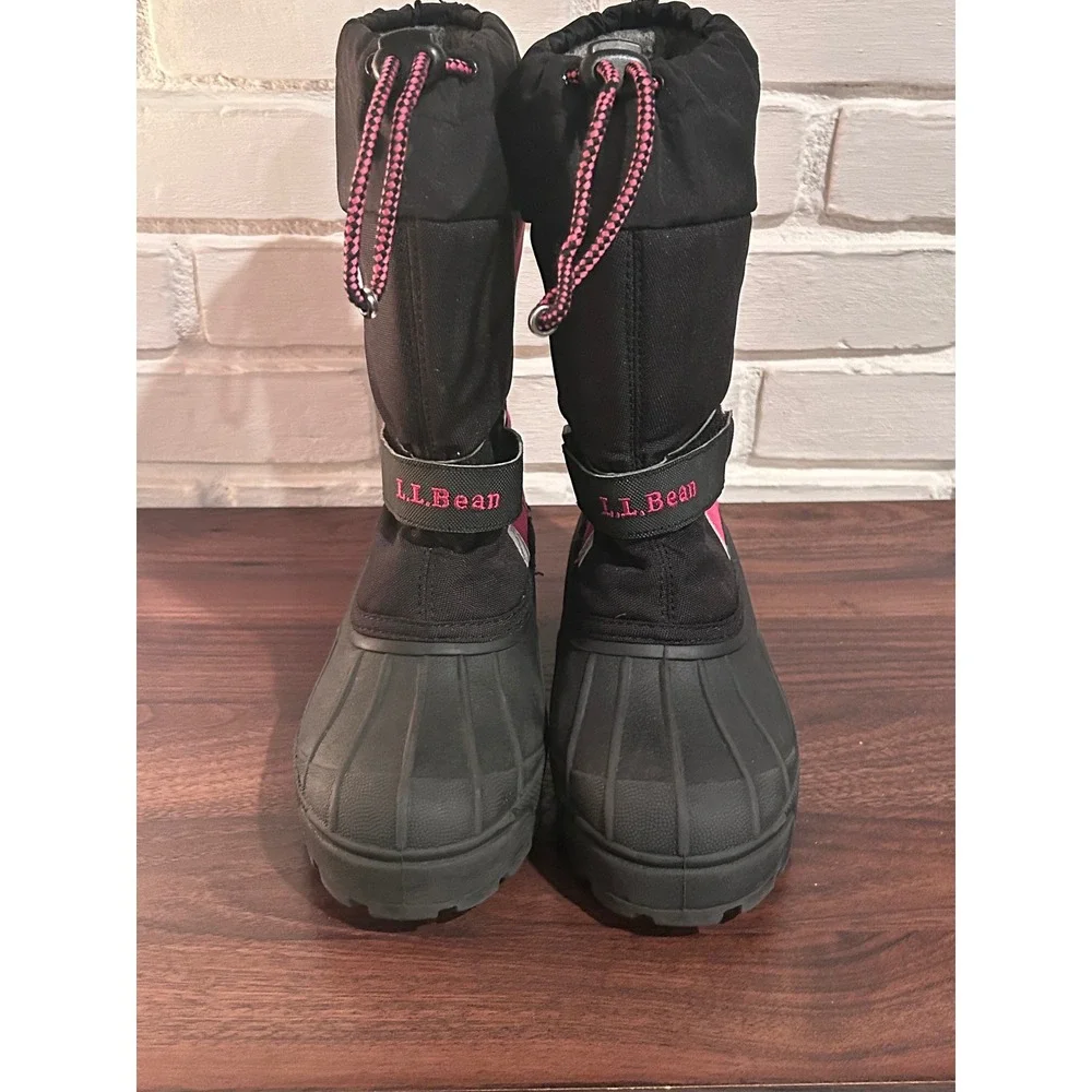 LL Bean Girls Northwoods Snow Boots Pink Black Waterproof Insulated •2• Gorpcore